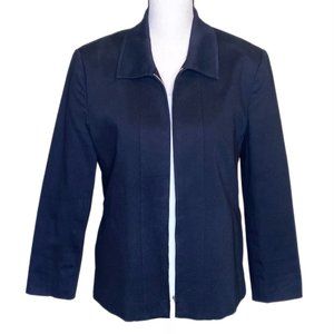 Talbots Women's Black Zip Jacket Size 10